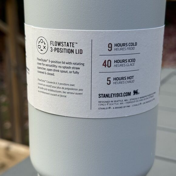 NEW Stanley FlowState Quencher H2.0 Tumbler Water Bottle 30oz Fog Gray w/straw - Picture 3 of 10